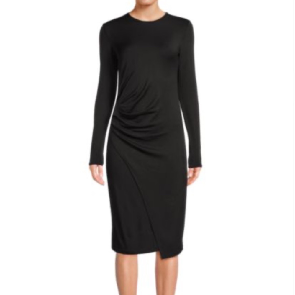 NWT VINCE GATHERED MIDI SHEATH DRESS